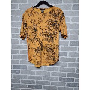 Custo Barcelona Orange Graphic Blouse